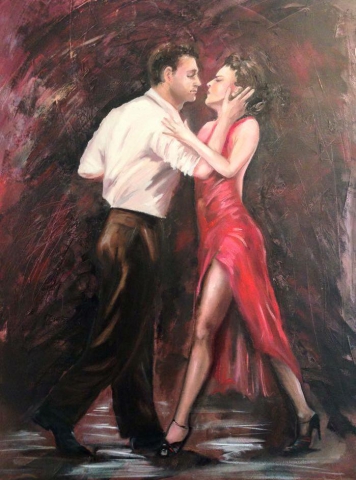 Salsa Dancing Painting