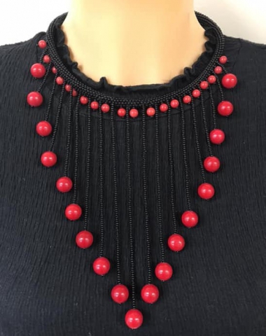 Red Beading Necklace