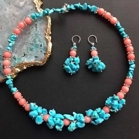 Flower Necklace & Earring set